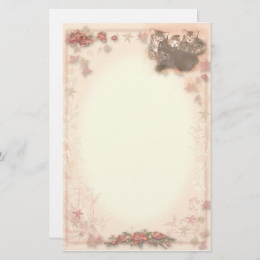 猫ちゃん 便箋 (正面/裏面)