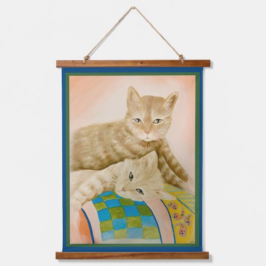 猫ちゃん 吊り下げ型タペストリー (正面)