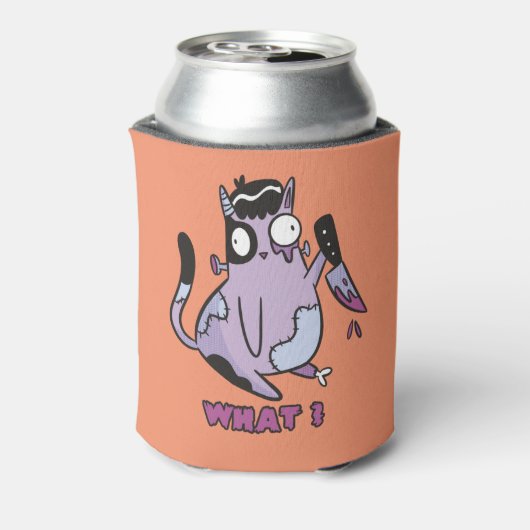 猫って何?ゾンビキャットハロウィン 缶クーラー (缶裏面)