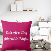 猫って可愛い忍者パーソナライズされた引用文 クッション