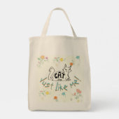 猫っぽいサッシーはっきりしたタイポグラフィ トートバッグ (裏面)