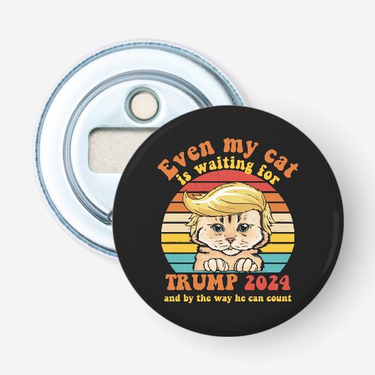 猫でさえトランプ2024を待っている グッズ 栓抜き (正面)