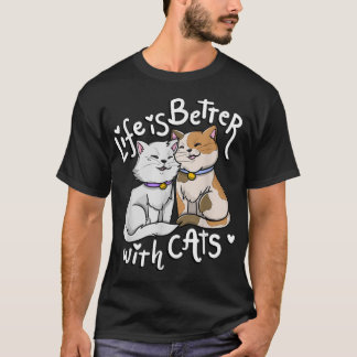 猫で猫好きしたバレンタインさん Tシャツ