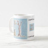 猫で落ちている元金回収のタイムの鳥! コーヒーマグカップ (正面左)