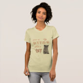 猫といると人生はもっと楽しい Tシャツ (正面フル)