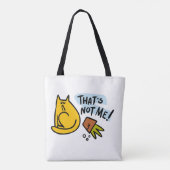 猫とおもしろいひっくり返した花ポット トートバッグ (裏面)