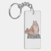 猫とおもしろい子猫好きのための不機嫌な猫ミーム キーホルダー (正面左)