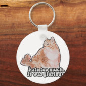 猫とおもしろい子猫好きのための不機嫌な猫ミーム キーホルダー (正面)