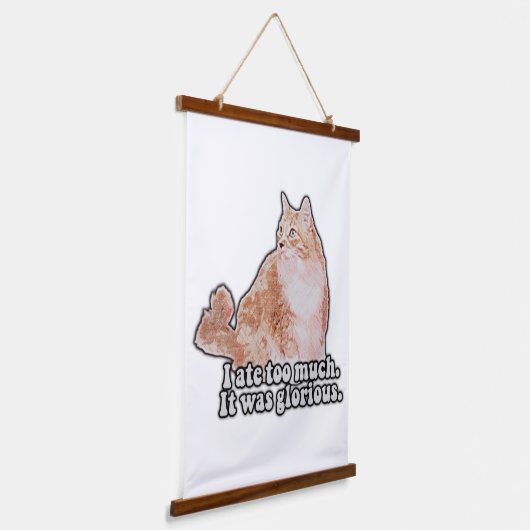 猫とおもしろい子猫好きのための不機嫌な猫ミーム 吊り下げ型タペストリー (傾斜あり)