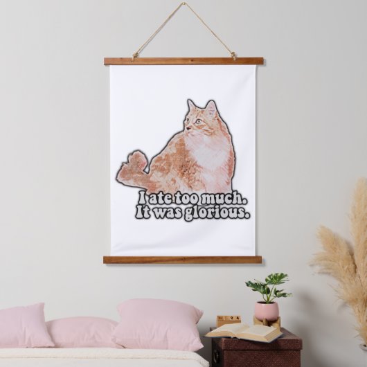 猫とおもしろい子猫好きのための不機嫌な猫ミーム 吊り下げ型タペストリー (寝室)