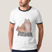 猫とおもしろい子猫好きのための不機嫌な猫ミーム Tシャツ (正面)