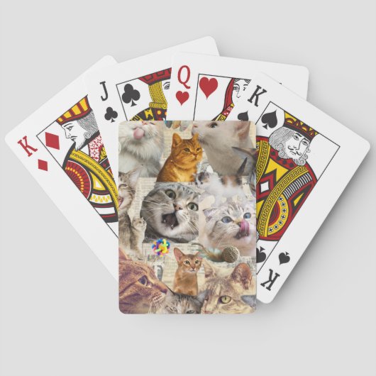 猫とおもちゃのコラージュ トランプ (裏面)
