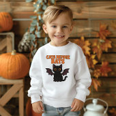 猫とこうもりハロウィンブラック