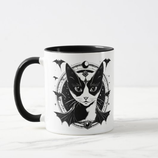 猫とこうもりI マグカップ (左)