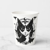 猫とこうもりI 紙コップ (裏面)