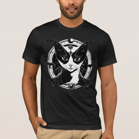 猫とこうもりI Tシャツ (正面)