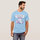 猫として私の最後のメール - 笑える猫のオフィスユーモア Tシャツ (正面フル)