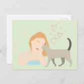 猫とその人間 ポストカード (正面/裏面)