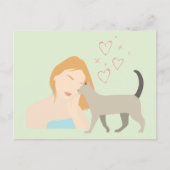 猫とその人間 ポストカード (正面)