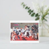 猫とのクリスマスパーティー、ルイ・ワイン・ポスト ポストカード (スタンド正面)