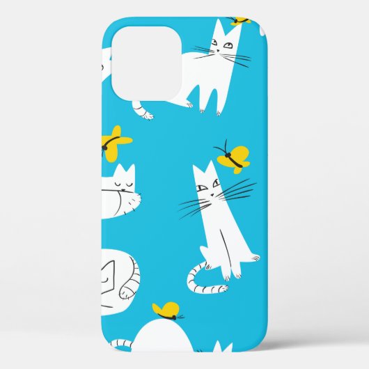 猫とのシームレスおもしろいなパタ遊ーンとお尻 Case-Mate iPhoneケース (裏面)