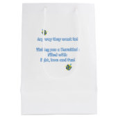 猫とのハヌカー！カード ミディアムペーパーバッグ (裏面)