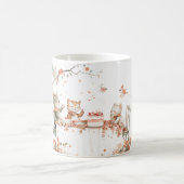 猫とのパーティー コーヒーマグカップ (中央)