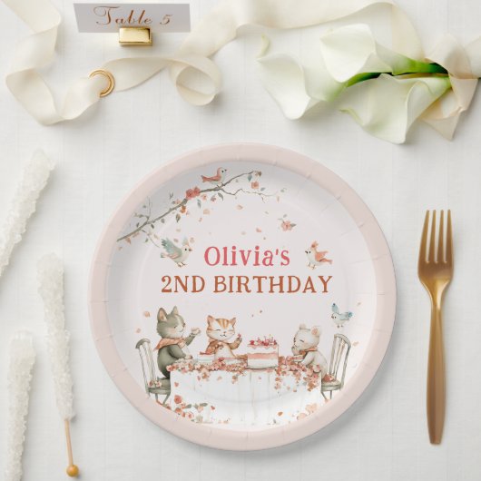 猫とのパーティー ペーパープレート (ウェディング)