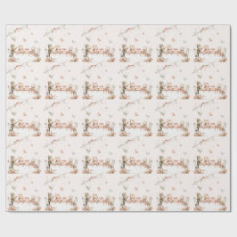 猫とのパーティー ラッピングペーパー