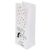 猫とのワインおもしろい引用文の場 ワインギフトバッグ (正面アングル)