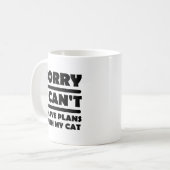 猫との予定 楽しいマグカップ コーヒーマグカップ (正面左)