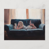 猫との会話フィギュア絵葉書 ポストカード (正面)