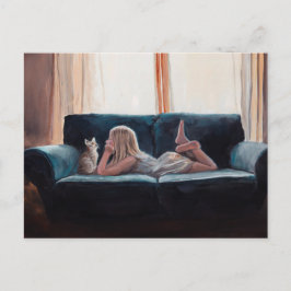 猫との会話フィギュア絵葉書 ポストカード