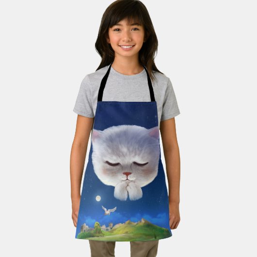 猫との夢のような夜空 エプロン (インサイチュ)