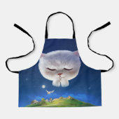 猫との夢のような夜空 エプロン (正面)