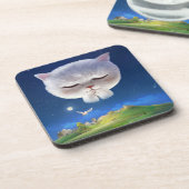 猫との夢のような夜空 コースター (左側)