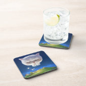 猫との夢のような夜空 コースター (右側)