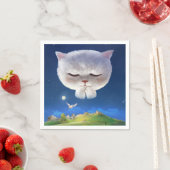 猫との夢のような夜空 スタンダードカクテルナプキン (インサイチュ)