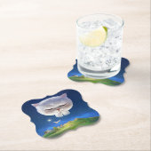 猫との夢のような夜空 ペーパーコースター (インサイチュ)