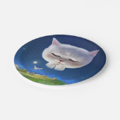 猫との夢のような夜空 ペーパープレート (アングル)