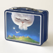 猫との夢のような夜空 メタルランチボックス (裏面)