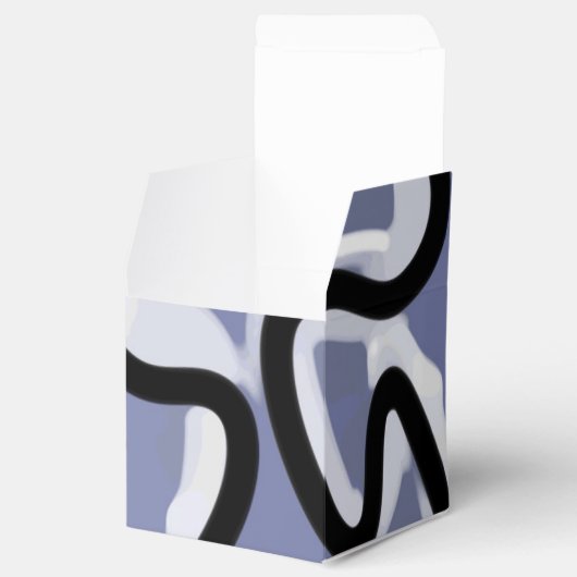 猫との姿:抽象芸術ブルー、オレンジ、B&W フェイバーボックス (オープン)