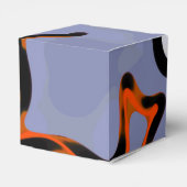 猫との姿:抽象芸術ブルー、オレンジ、B&W フェイバーボックス (裏面サイド)