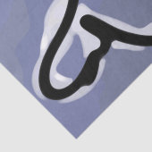 猫との姿:抽象芸術ブルー、オレンジ、B&W 薄葉紙 (詳細)