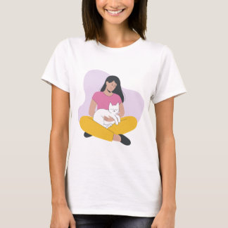 猫との平和な瞬間 Tシャツ