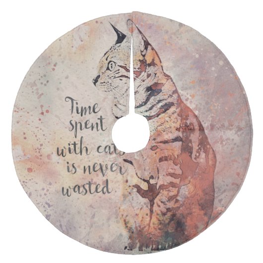 猫との時間 フリース ツリースカート (正面)