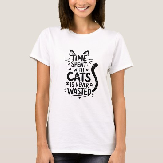 猫との時間 Tシャツ (正面)