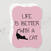 猫との暮らしが良い – 猫好き サンキューカード (正面/裏面)