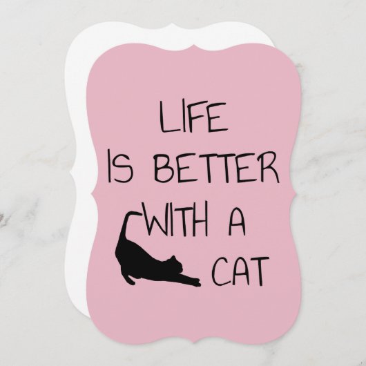 猫との暮らしが良い – 猫好き サンキューカード (正面/裏面)