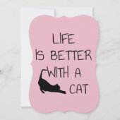 猫との暮らしが良い – 猫好き サンキューカード (正面)